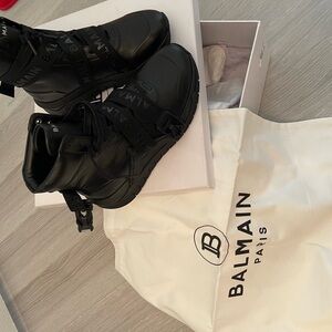 Balmain Black High-Top Sneakers